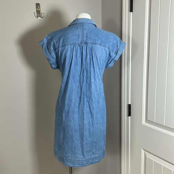 Vineyard Vines Dress Margo Chambray Shirtdress Denim Blue Short Sleeve Sz XS - Picture 4 of 14